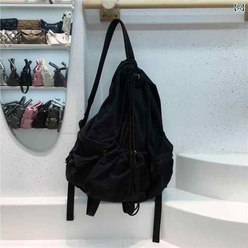 Draw String Back Pack Black - image 1